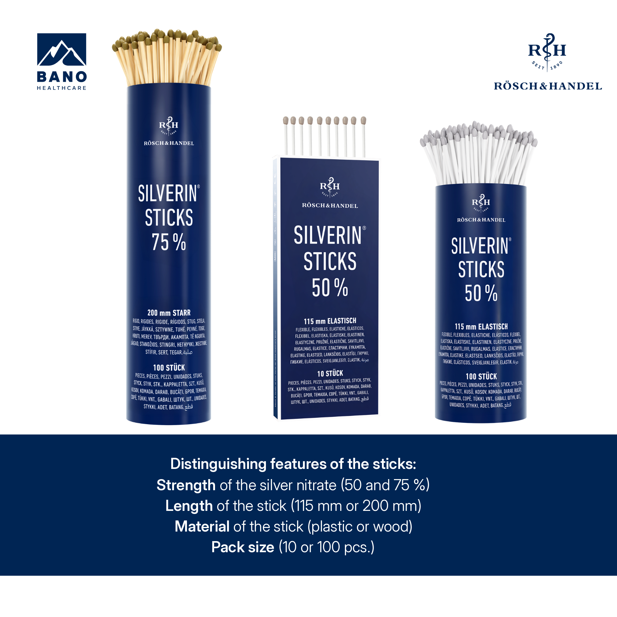 SILVERIN STICKS 50% with silver nitrate