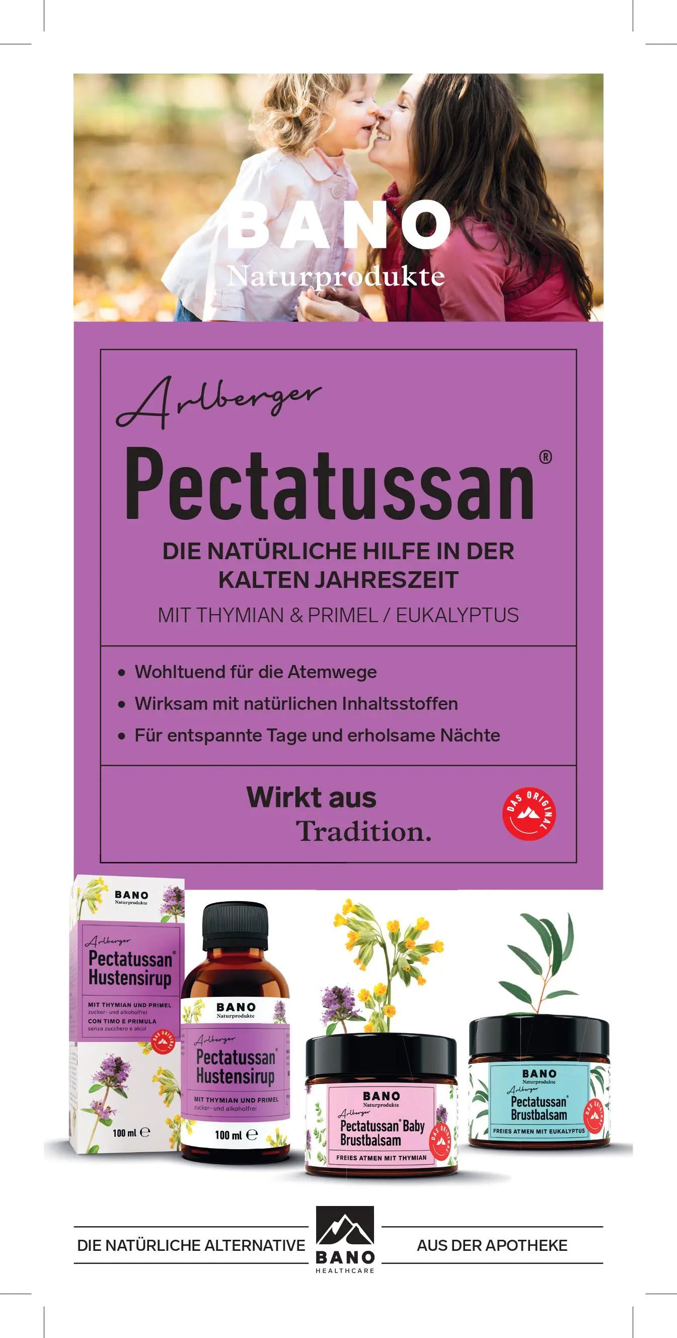 Sciroppo per la tosse Pectatussan di Arlberg