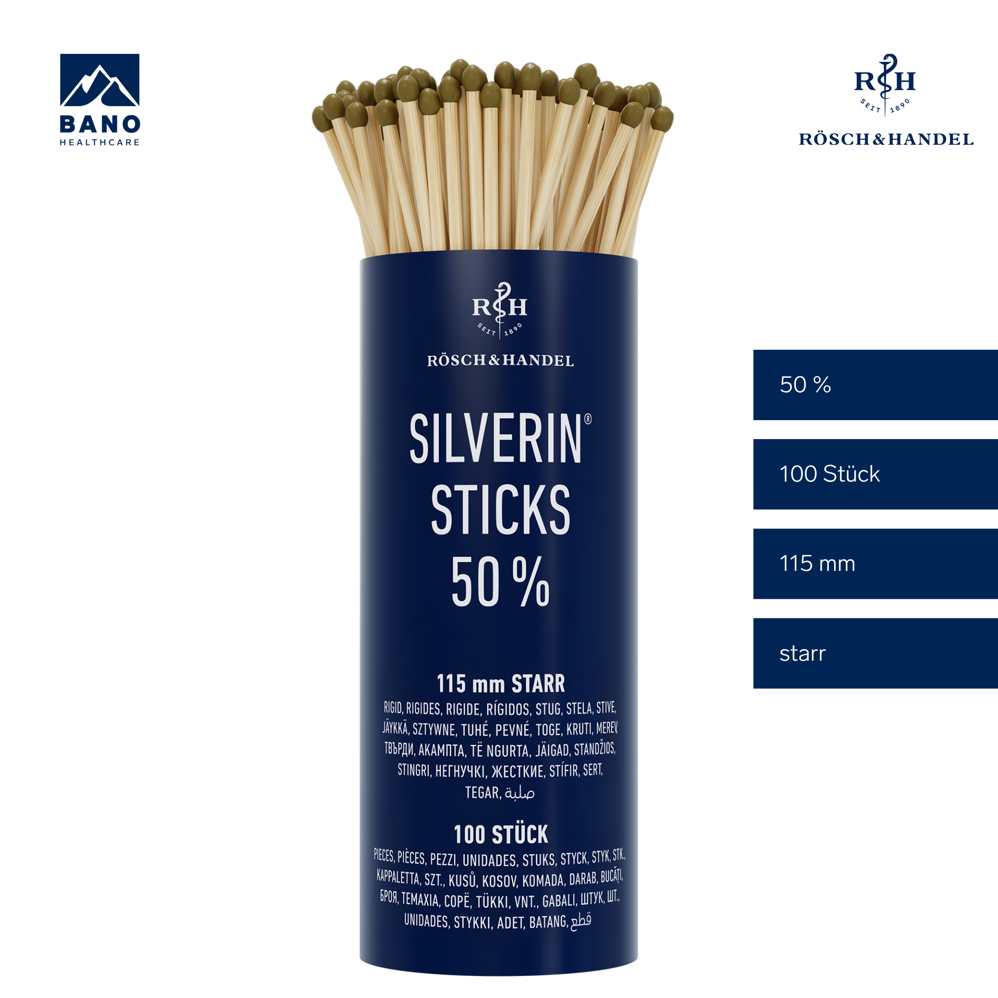 SILVERIN STICKS 50% mit Silbernitrat