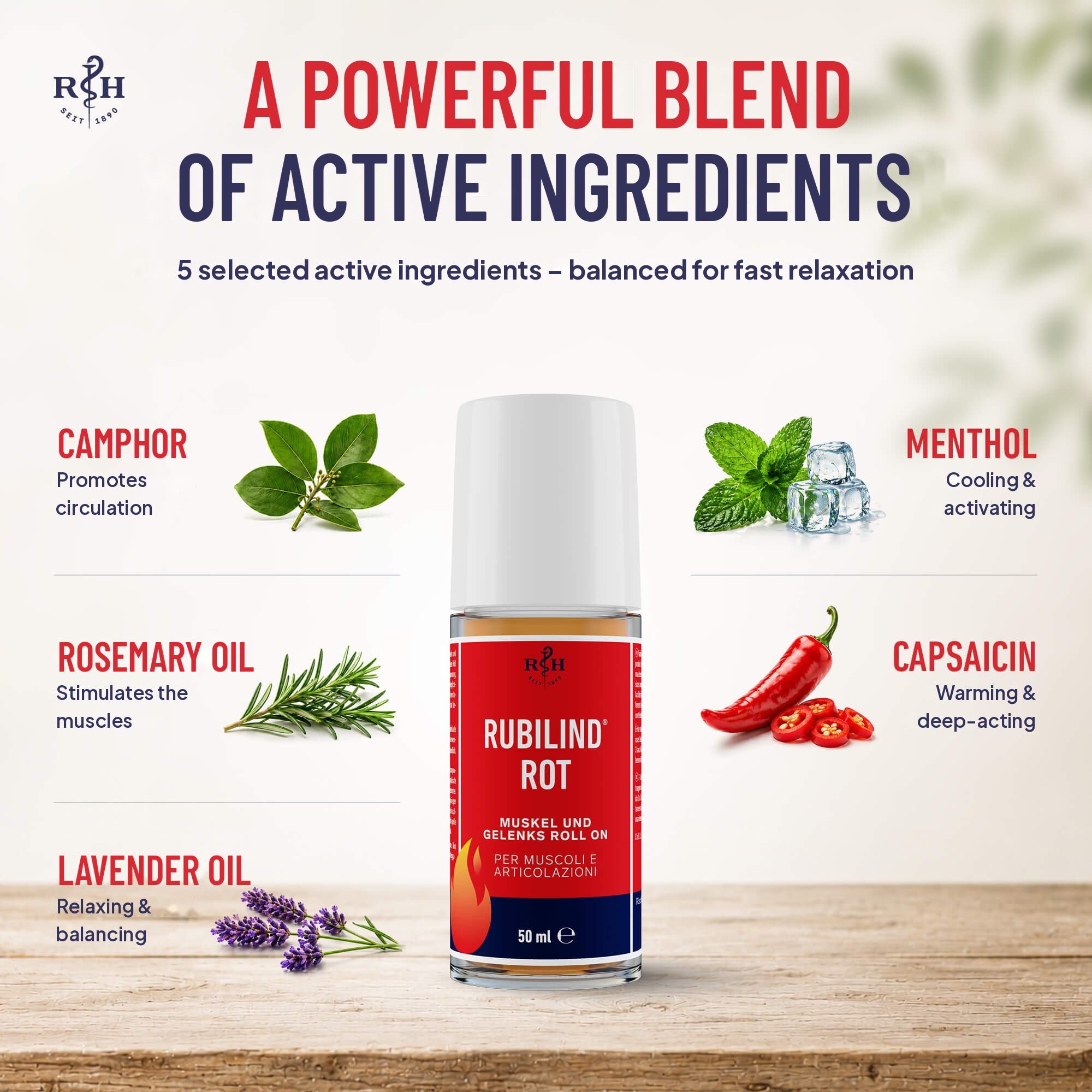 Rubilind Rot Muscle and Joint Roll-On