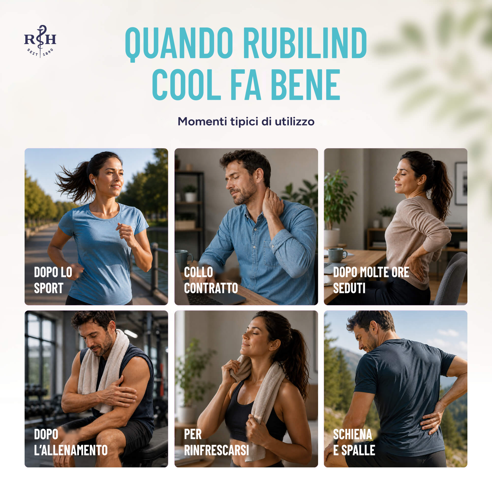 Rubilind Cool roll on per muscoli e articolazioni