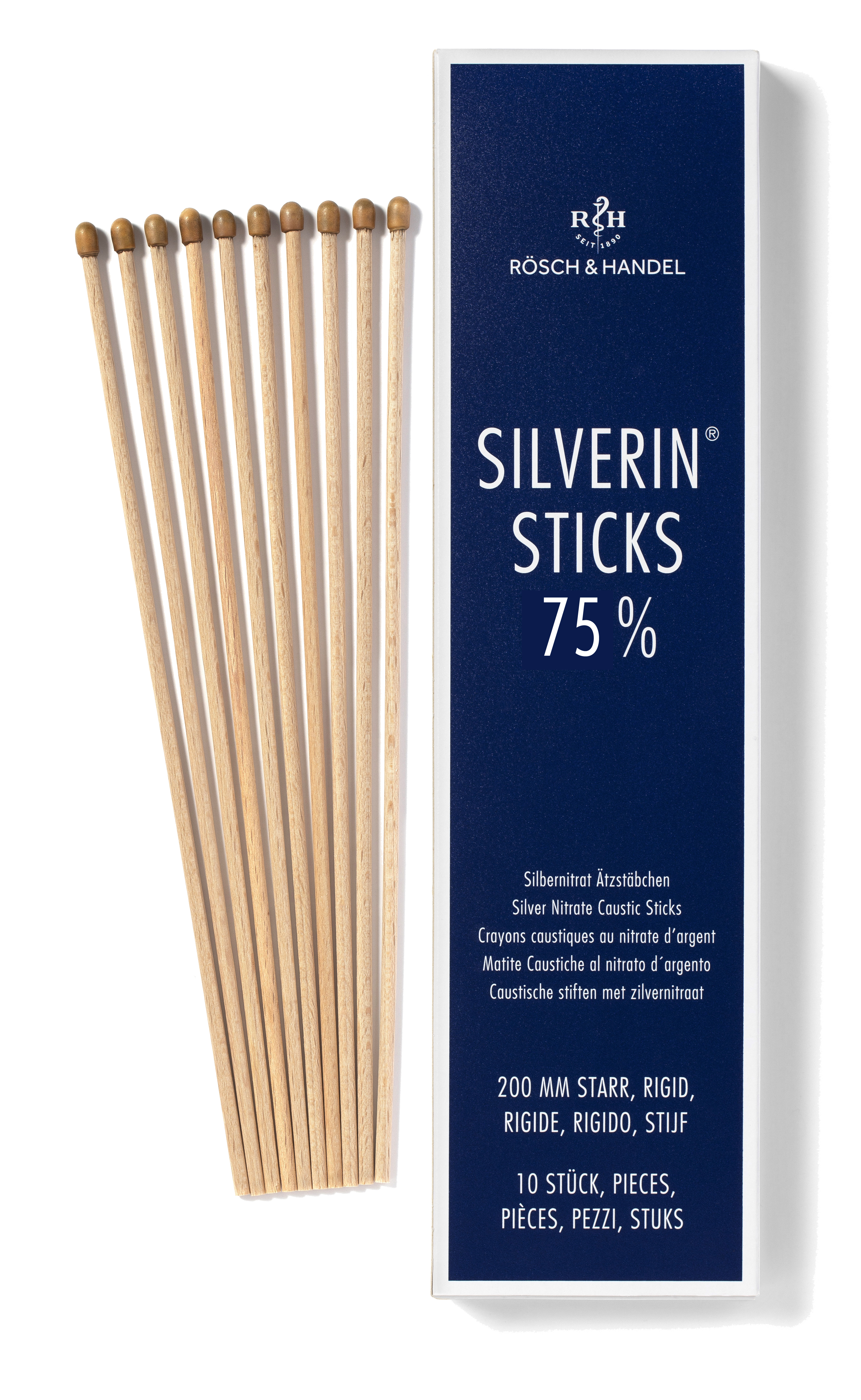 SILVERIN STICKS 75% with silver nitrate - 10 pc.